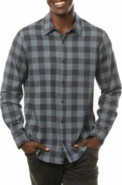 TravisMathew Men's Quinella Long Sleeve Golf Shirt For Men Heather Indigo