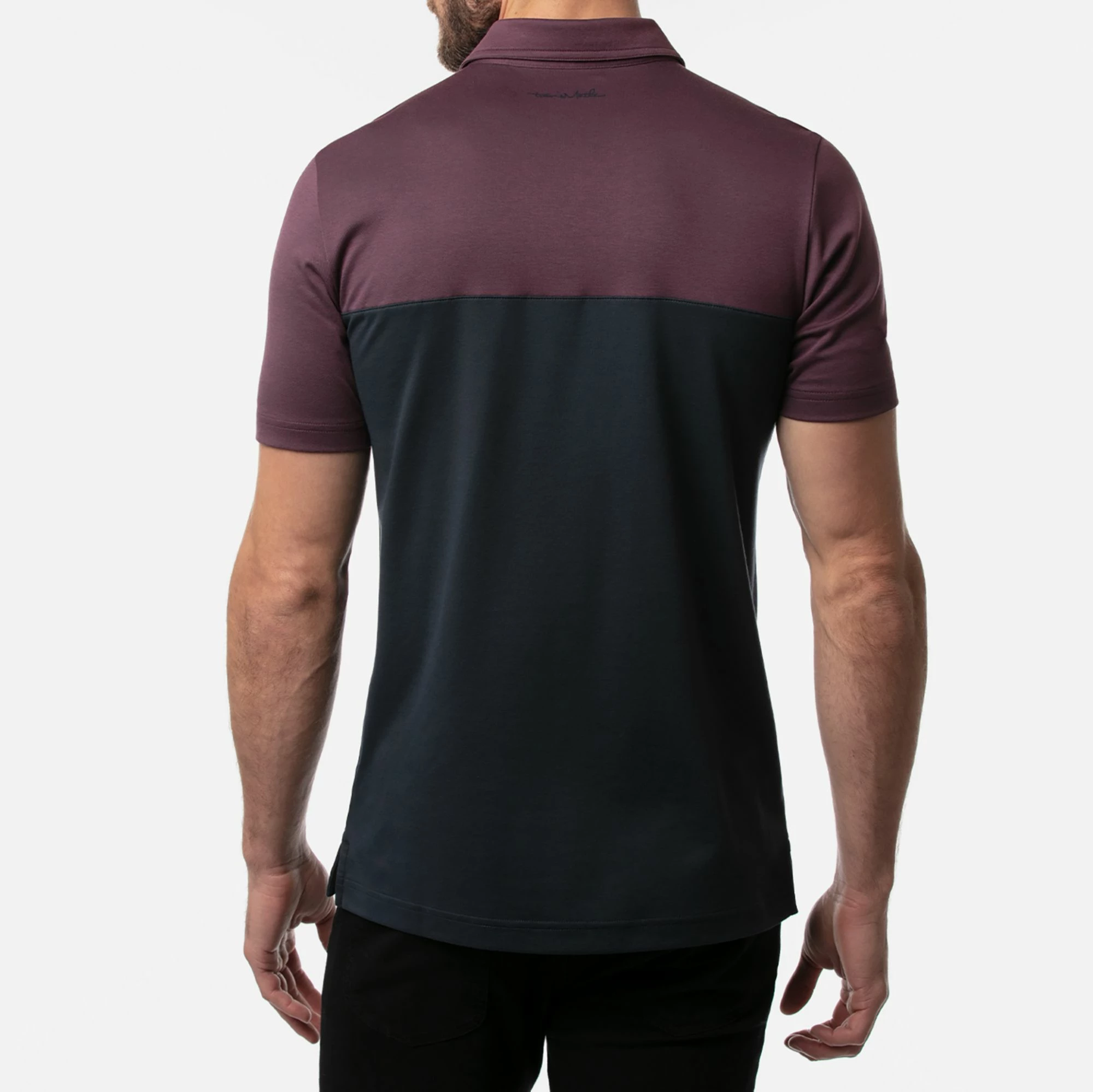 TravisMathew Men's Away We Go Golf Polo For Men Heather Mauve 4 TravisMathew Men's Away We Go Golf Polo For Men Heather Mauve - Image 2