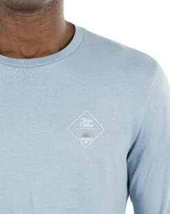 TravisMathew Men's Crosstrail Long Sleeve Golf T-Shirt For Men Faded Denim -TravisMathew Sales Store unnamed file 1074