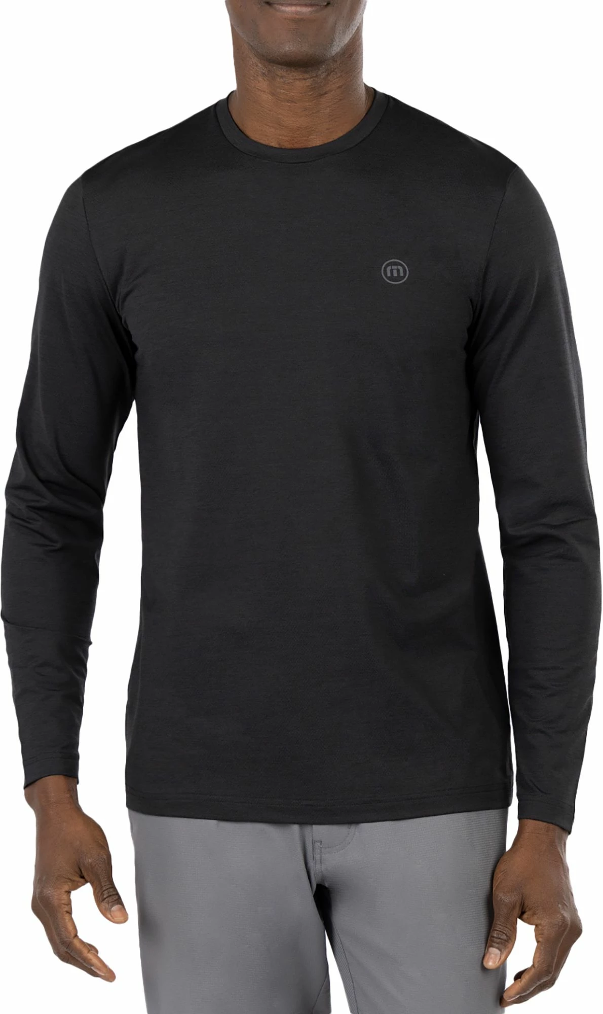 TravisMathew Men's Playlist Long Sleeve Golf T-Shirt For Men Black 3 TravisMathew Men's Playlist Long Sleeve Golf T-Shirt For Men Black