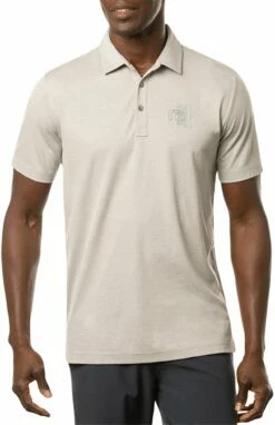 TravisMathew Men's Yeah Bay Bay Golf Polo For Men Heather Light Grey