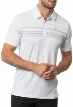 TravisMathew Men's Just One More Golf Polo For Men White