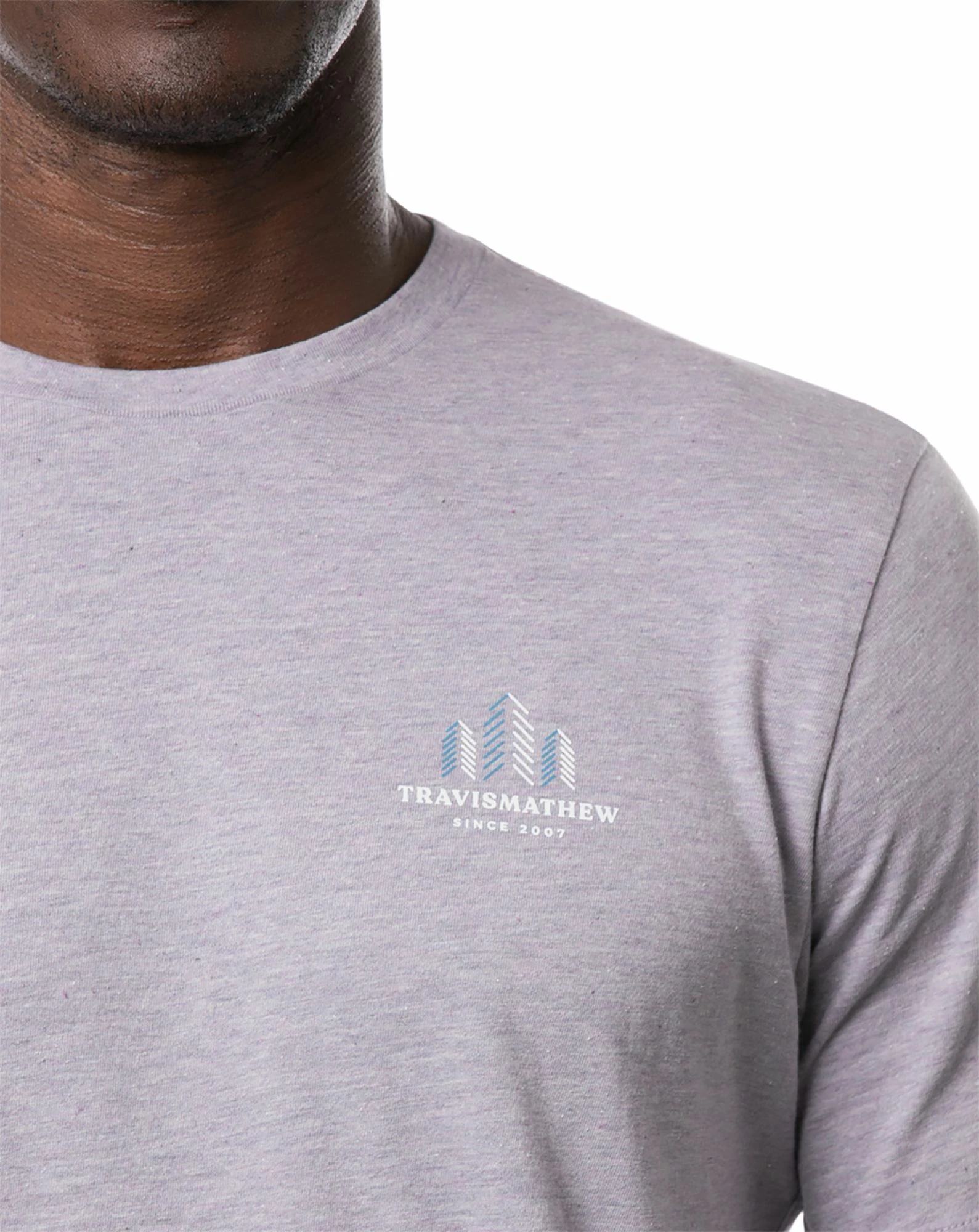 TravisMathew Men's Bird Watching Short Sleeve Golf Shirt For Men Heather Mulled Grape 6 TravisMathew Men's Bird Watching Short Sleeve Golf Shirt For Men Heather Mulled Grape - Image 4