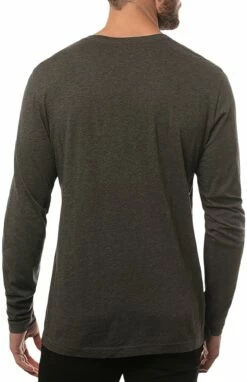 TravisMathew Men's Not Into It Long Sleeve Golf T-Shirt For Men Heather Grey -TravisMathew Sales Store unnamed file 1121