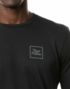 TravisMathew Men's Float Your Boat Short Sleeve Golf T-Shirt For Men Black -TravisMathew Sales Store unnamed file 1150