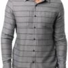 TravisMathew Men's Lights Out Button-Up Flannel Golf Shirt For Men Heather Grey Pinstripe 2 TravisMathew Men's Lights Out Button-Up Flannel Golf Shirt For Men Heather Grey Pinstripe -TravisMathew Sales Store unnamed file 1155