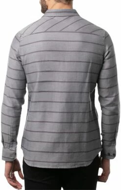 TravisMathew Men's Lights Out Button-Up Flannel Golf Shirt For Men Heather Grey Pinstripe 7 TravisMathew Men's Lights Out Button-Up Flannel Golf Shirt For Men Heather Grey Pinstripe -TravisMathew Sales Store unnamed file 1156