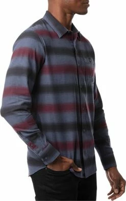 TravisMathew Men's On And On Button-Up Flannel Golf Shirt For Men Blue Night 8 TravisMathew Men's On And On Button-Up Flannel Golf Shirt For Men Blue Night -TravisMathew Sales Store unnamed file 1166