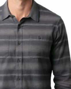 TravisMathew Men's Final Approach Button-Up Flannel Golf Shirt For Men Quiet Shade 9 TravisMathew Men's Final Approach Button-Up Flannel Golf Shirt For Men Quiet Shade -TravisMathew Sales Store unnamed file 1171