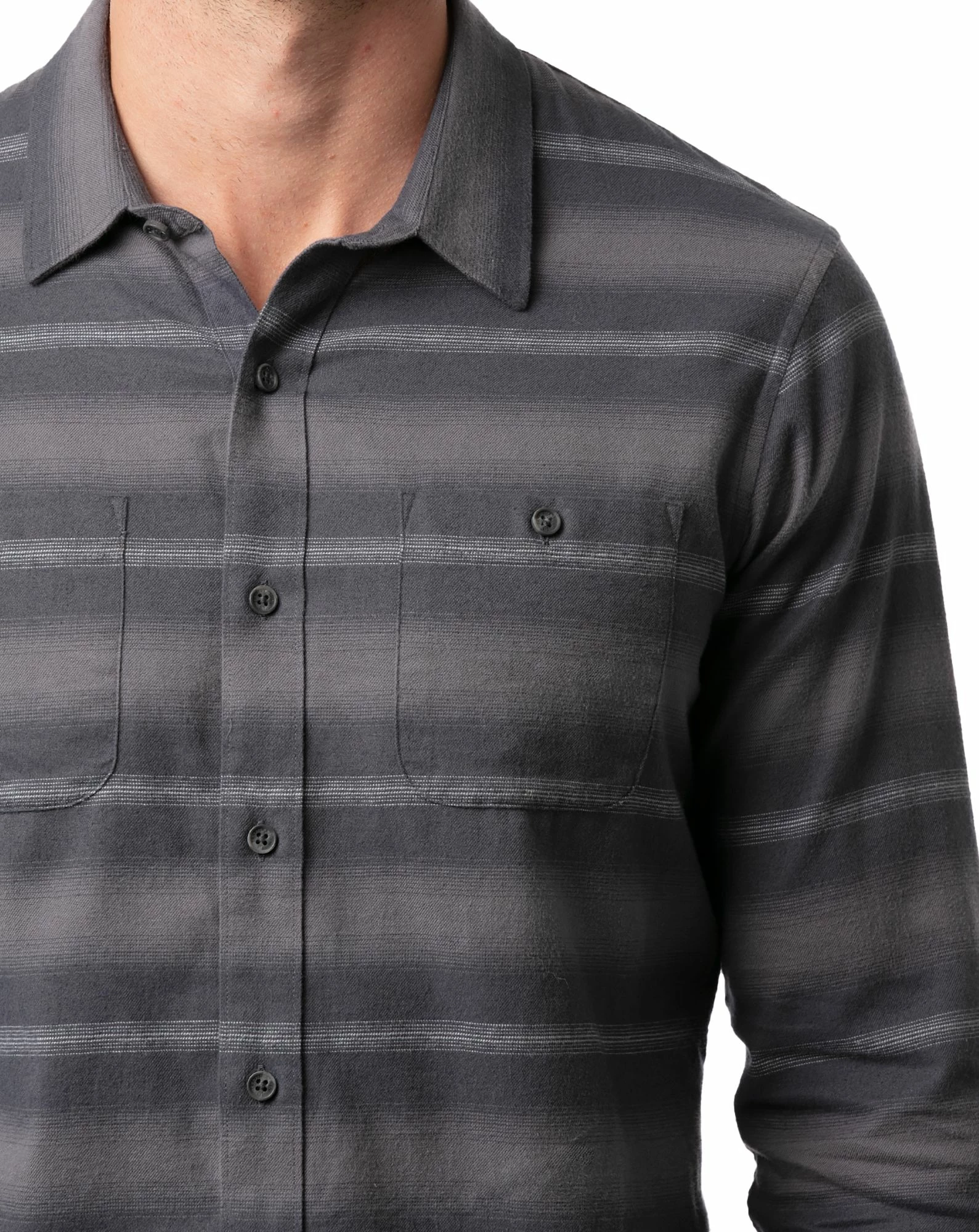 TravisMathew Men's Final Approach Button-Up Flannel Golf Shirt For Men Quiet Shade 6 TravisMathew Men's Final Approach Button-Up Flannel Golf Shirt For Men Quiet Shade - Image 4