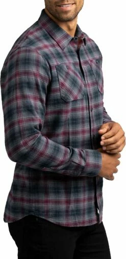 TravisMathew Men's High Stakes Button-Up Flannel Golf Shirt For Men Blue Night 8 TravisMathew Men's High Stakes Button-Up Flannel Golf Shirt For Men Blue Night -TravisMathew Sales Store unnamed file 1178
