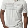 TravisMathew Men's Timmy Golf Polo For Men Heather White