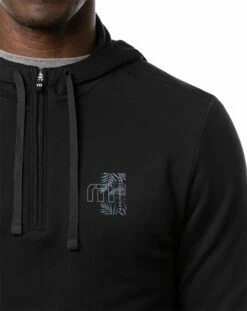 TravisMathew Men's You're Bluffing 1/4 Zip Golf Hoodie For Men Black 9 TravisMathew Men's You're Bluffing 1/4 Zip Golf Hoodie For Men Black -TravisMathew Sales Store unnamed file 14