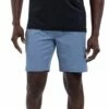TravisMathew Men's Survivalist Golf Shorts For Men Heather Copen Blue