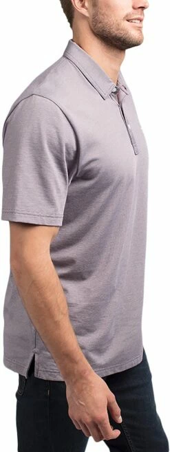 TravisMathew Men's The Zinna Golf Polo For Men Heather Grey -TravisMathew Sales Store unnamed file 151