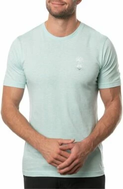 TravisMathew Men's Ontario Golf T-Shirt For Men Heather Petit Four