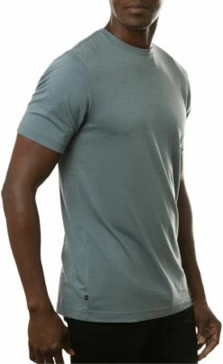 TravisMathew Men's Olympus Golf T-Shirt For Men Heather Mood Indigo -TravisMathew Sales Store unnamed file 196