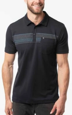TravisMathew Men's Safe And Sound Polo For Men Black