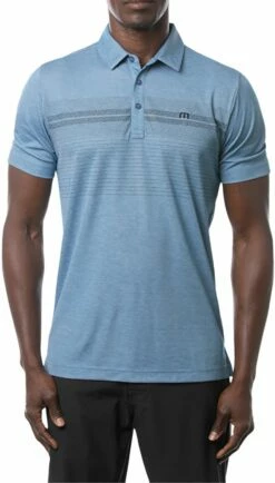 TravisMathew Men's Unprecedented Golf Polo For Men Heather Blue Sapphir
