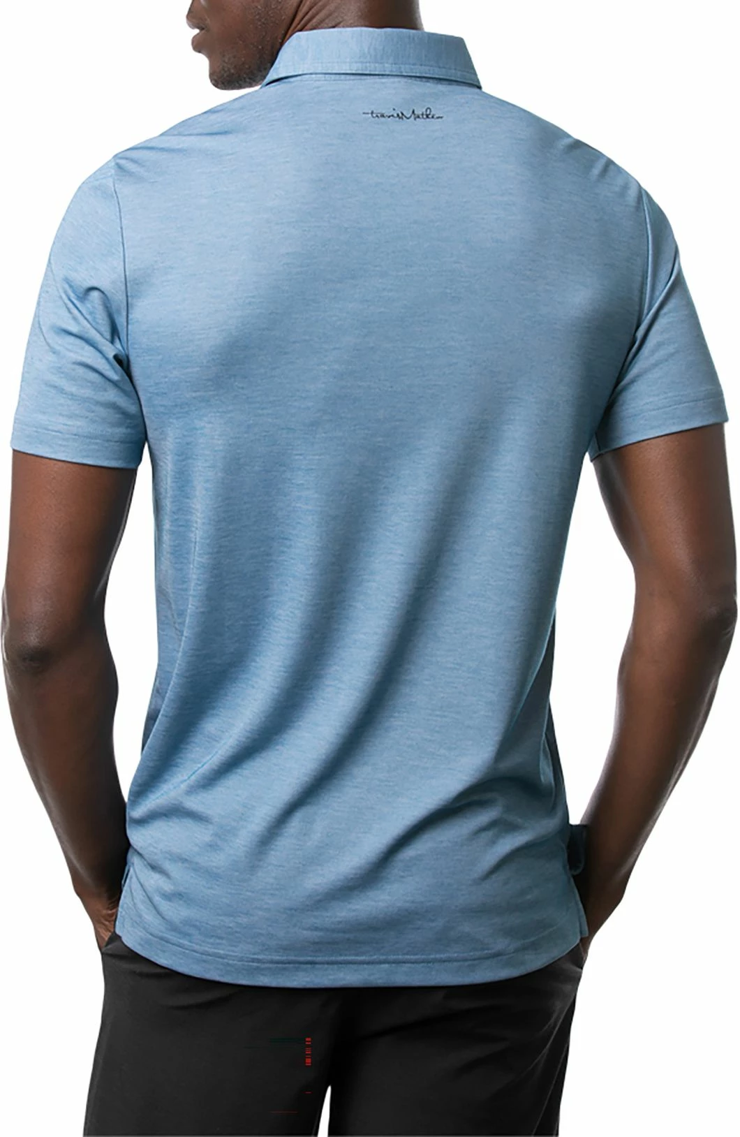 TravisMathew Men's Unprecedented Golf Polo For Men Heather Blue Sapphir 4 TravisMathew Men's Unprecedented Golf Polo For Men Heather Blue Sapphir - Image 2