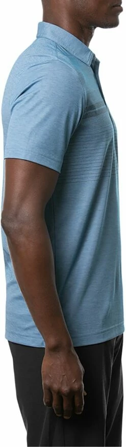 TravisMathew Men's Unprecedented Golf Polo For Men Heather Blue Sapphir 8 TravisMathew Men's Unprecedented Golf Polo For Men Heather Blue Sapphir -TravisMathew Sales Store unnamed file 255