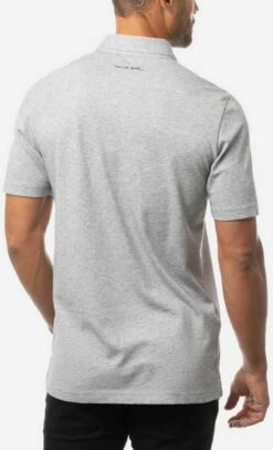 TravisMathew Men's Park It Polo For Men Heather Light Grey -TravisMathew Sales Store unnamed file 264