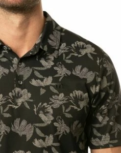 TravisMathew Men's Howling Golf Polo For Men Black -TravisMathew Sales Store unnamed file 276