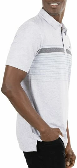 TravisMathew Men's Wildwood Golf Polo For Men Heather Light Grey -TravisMathew Sales Store unnamed file 295