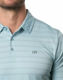 TravisMathew Men's Tahoe Golf Polo For Men Heather Delphinium -TravisMathew Sales Store unnamed file 300