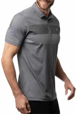 TravisMathew Men's Nearly There Golf Polo For Men Heather Grey Pinstripe 8 TravisMathew Men's Nearly There Golf Polo For Men Heather Grey Pinstripe -TravisMathew Sales Store unnamed file 326