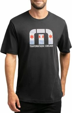 TravisMathew Men's Illinois Noise T-Shirt For Men Black