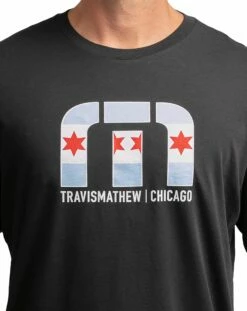 TravisMathew Men's Illinois Noise T-Shirt For Men Black -TravisMathew Sales Store unnamed file 331