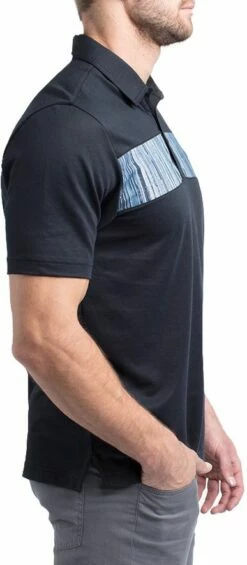 TravisMathew Men's Recordian Golf Polo For Men Black -TravisMathew Sales Store unnamed file 334