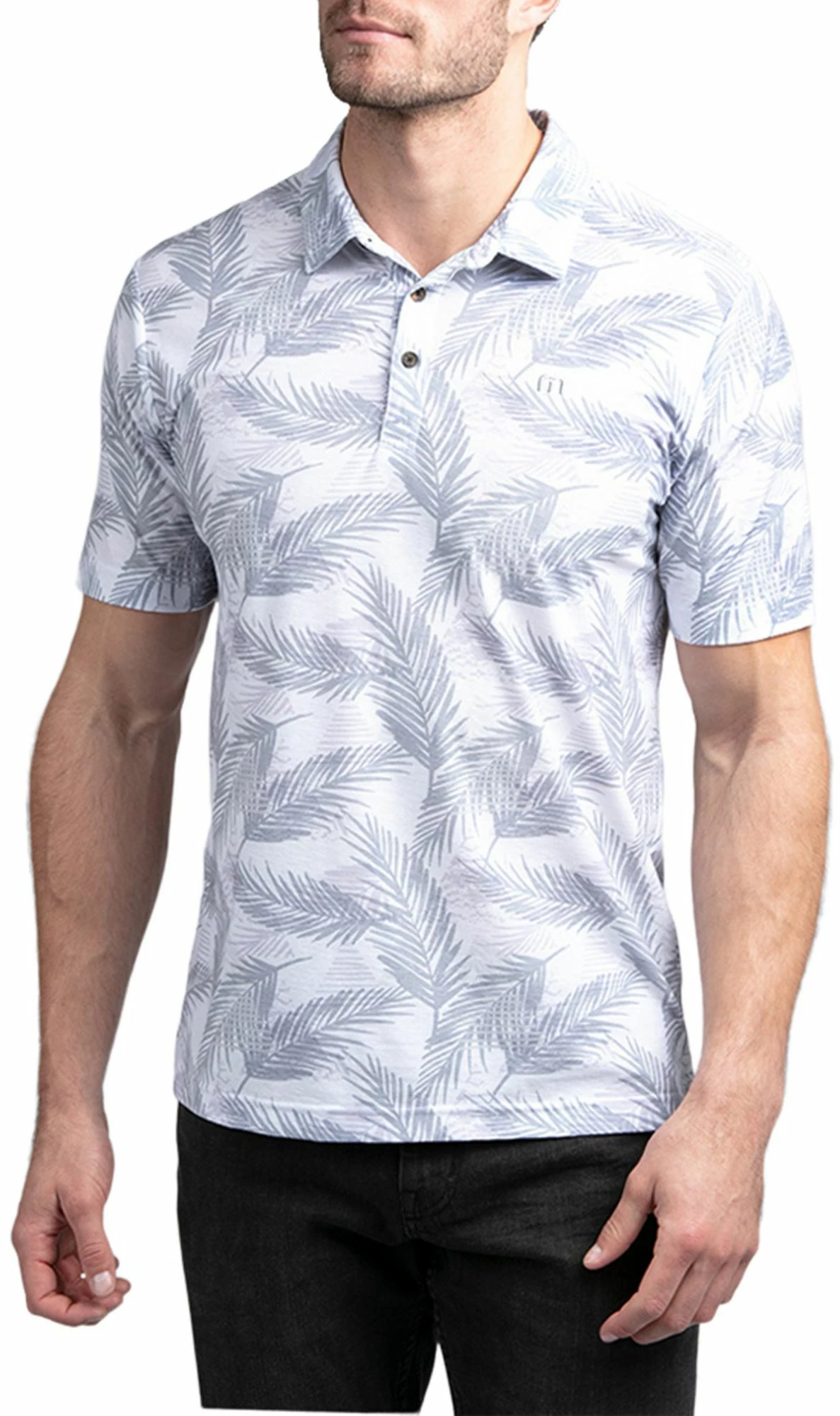 TravisMathew Men's Saucey Golf Polo For Men White 3 TravisMathew Men's Saucey Golf Polo For Men White