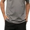 TravisMathew Men's Out For The Night Polo For Men Heather Quiet Shade