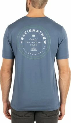 TravisMathew Men's Roughing It Golf T-Shirt For Men Insignia Blue/vintag