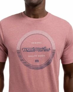 TravisMathew Men's Bliss Index Golf T-Shirt For Men Heather Ruby Wine -TravisMathew Sales Store unnamed file 409