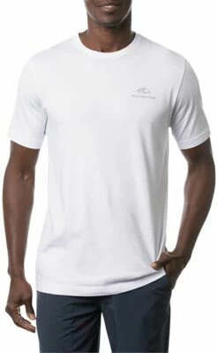 TravisMathew Men's Mountain Money Short Sleeve Golf Shirt For Men White -TravisMathew Sales Store unnamed file 41