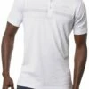TravisMathew Men's Burn Card Golf Polo For Men White
