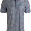 TravisMathew Men's Patio Time Golf Polo For Men Heather Medium Grey