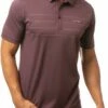 TravisMathew Men's Hangover Cure Golf Polo For Men Heather Mauve -TravisMathew Sales Store unnamed file 539