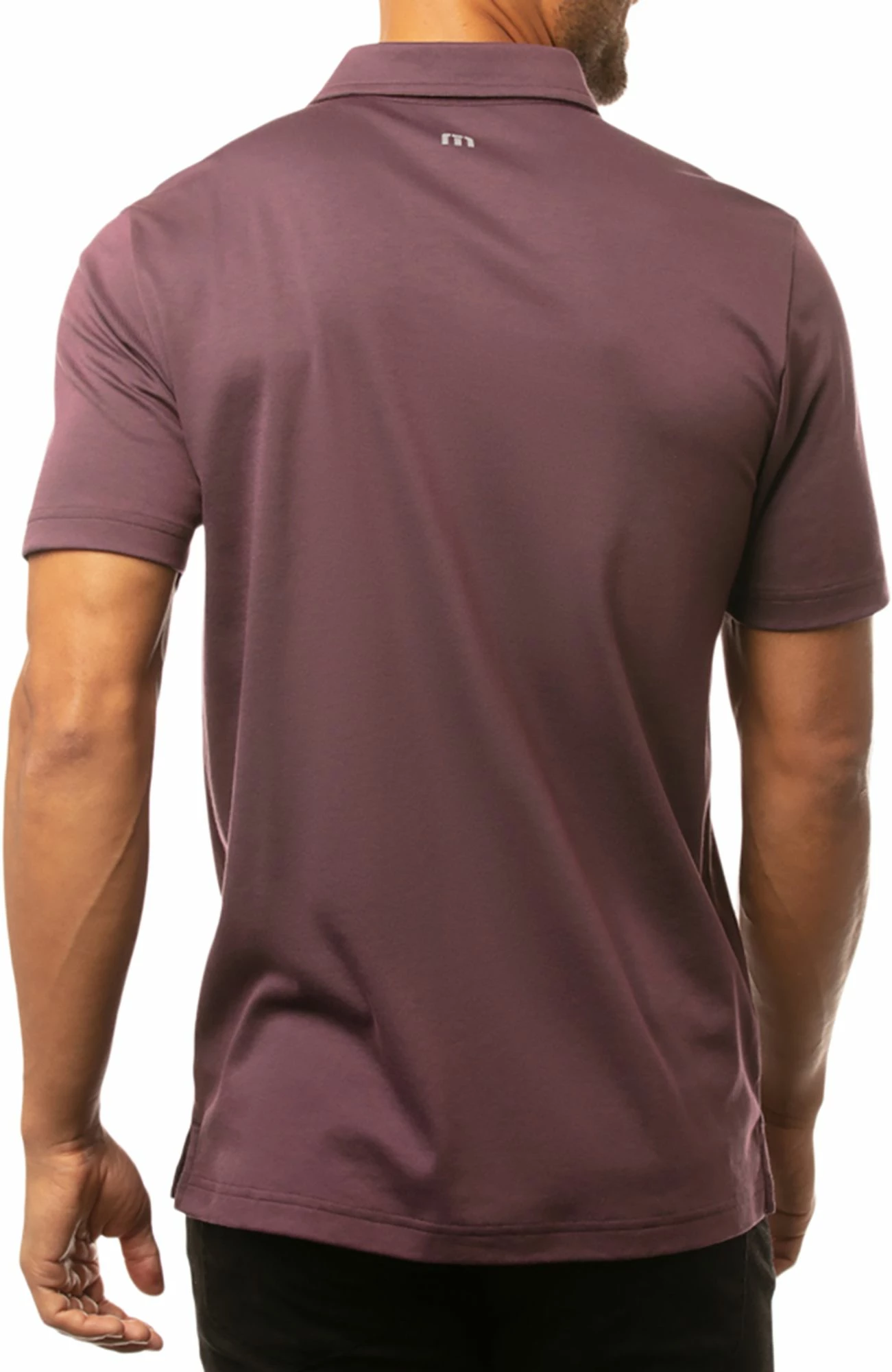TravisMathew Men's Hangover Cure Golf Polo For Men Heather Mauve 4 TravisMathew Men's Hangover Cure Golf Polo For Men Heather Mauve - Image 2