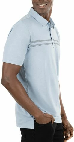 TravisMathew Men's Desert Drive Golf Polo For Men Faded Denim -TravisMathew Sales Store unnamed file 569