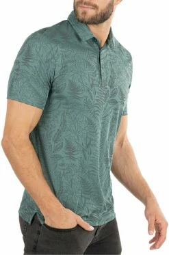 TravisMathew Men's Hidden Falls Golf Polo For Men Silver Pine -TravisMathew Sales Store unnamed file 573