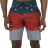 TravisMathew Men's Starboard Shores Boardshorts For Men Heather Blue Nights