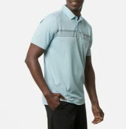 TravisMathew Men's Even Money Golf Polo For Men Heather Delphinium -TravisMathew Sales Store unnamed file 635