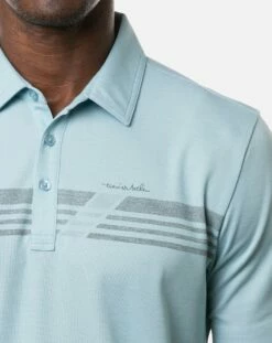 TravisMathew Men's Even Money Golf Polo For Men Heather Delphinium -TravisMathew Sales Store unnamed file 636