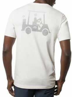 TravisMathew Men's At The Dive In Golf T-Shirt For Men Gardenia