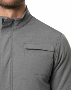 TravisMathew Men's Cabin In The Woods Fill-Zip Golf Jacket For Men Heather Quiet Shade -TravisMathew Sales Store unnamed file 7