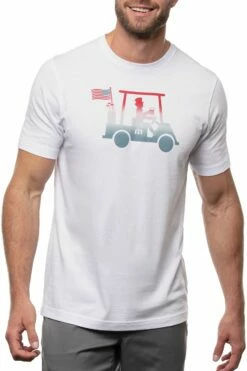 TravisMathew Men's Pledge To Beer Golf T-Shirt For Men White